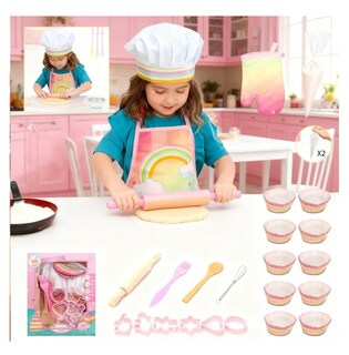 Foto 5 | Foto 5 | ''juego Lab.g De 26pz Disfraces De Chef Para Niños Incluye Delantal Rosa ''