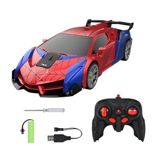 Foto 1 | Foto 1 | Carro Lab.g De Control Remoto Robot Deformación Hombre Araña Rojo Azul