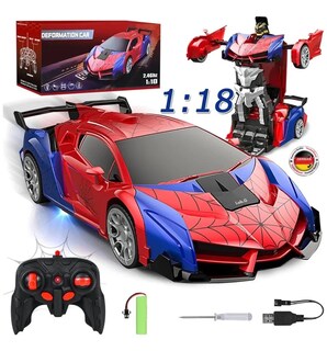 Foto 2 | Foto 2 | Carro Lab.g De Control Remoto Robot Deformación Hombre Araña Rojo Azul