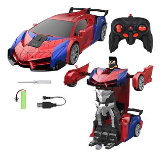 Foto 3 | Foto 3 | Carro Lab.g De Control Remoto Robot Deformación Hombre Araña Rojo Azul