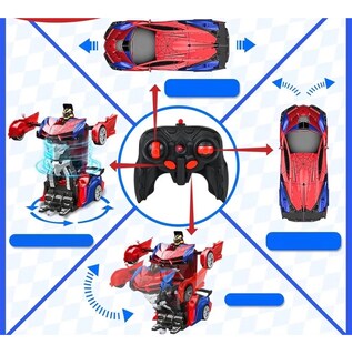 Foto 4 | Foto 4 | Carro Lab.g De Control Remoto Robot Deformación Hombre Araña Rojo Azul