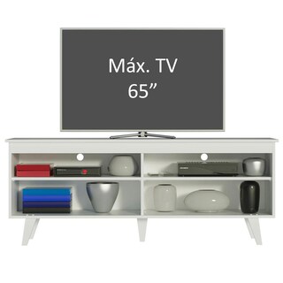 Foto 4 | Foto 4 | Mueble Mesa Para Tv Rack Madesa 4 Espacios Hasta 65 Blanco