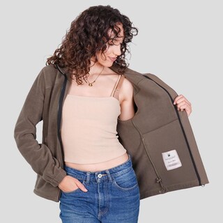 Foto 5 | Foto 5 | Chamarra De Fleece Holgado Para Mujer Con Bolsillos Greenlander Verde
