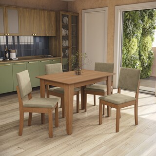 Foto 1 | Foto 1 | Juego Comedor Kappesberg 1.2m Con 4 Sillas Luna Canela/beige