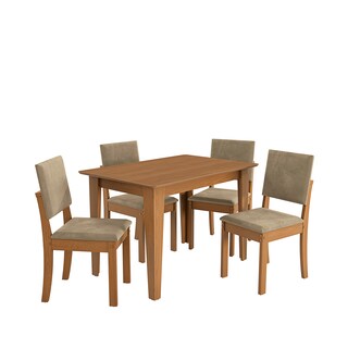 Foto 2 | Foto 2 | Juego Comedor Kappesberg 1.2m Con 4 Sillas Luna Canela/beige
