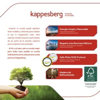 Foto 5 | Foto 5 | Juego Comedor Kappesberg 1.2m Con 4 Sillas Cora Canela/gris