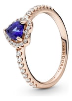 Anillo Talla 5 Pandora 188421c01 De Corazón Elevado Azul