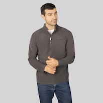 Sudadera Fleece Para Hombre De Medio Cierre Greenlander Gris
