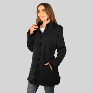 Foto 5 | Foto 5 | Chamarra De Fleece Larga Para Mujer Con Capucha Desmontable Greenlander Negro