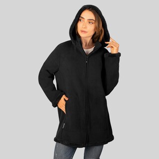 Foto 6 | Foto 6 | Chamarra De Fleece Larga Para Mujer Con Capucha Desmontable Greenlander Negro