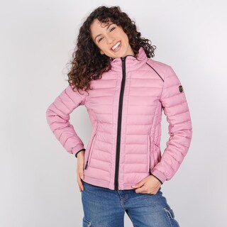 Foto 1 | Foto 1 | Chamarra Capitonada Para Mujer Con Cuello Alto Y Bolsillos Greenlander Vino