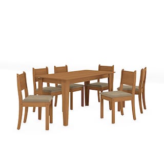 Foto 2 | Foto 2 | Juego Comedor Kappesberg 1.6m Con 6 Sillas Cora Canela/beige