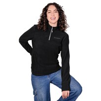Sudadera Fleece Para Mujer De Medio Cierre Greenlander Negro