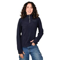 Sudadera Fleece Para Mujer De Medio Cierre Greenlander Azul Marino
