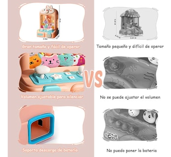 Foto 4 | Foto 4 | Mini Máquina de Garras con Sonido Rosa