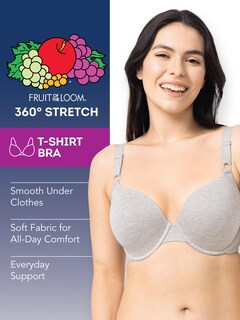 Foto 2 | Foto 2 | Camiseta Bra Fruit Of The Loom De Algodón Suave Para Mujer - Venta Internacional.