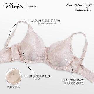 Foto 4 | Foto 4 | Sujetador Playtex Para Mujer Talla Grande Secrets Signature Floral 44dd - Venta Internacional.
