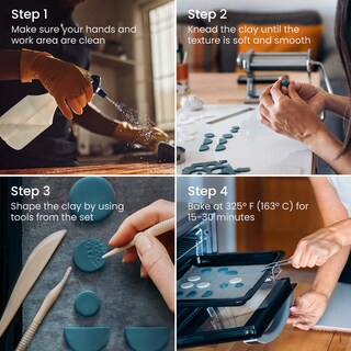 Foto 4 | Foto 4 | Kit De Arcilla Polimérica Arteza 42 Colores Con 5 Herramientas Para Hacer Joyas - Venta Internacional.