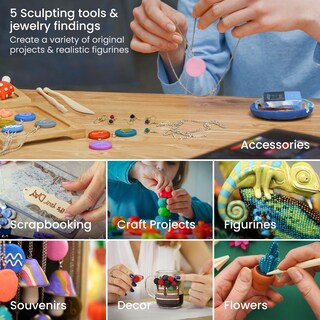 Foto 5 | Foto 5 | Kit De Arcilla Polimérica Arteza 42 Colores Con 5 Herramientas Para Hacer Joyas - Venta Internacional.