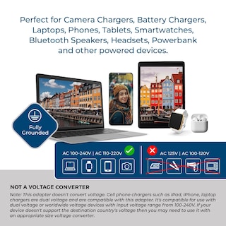 Foto 7 | Foto 7 | Adaptador De Enchufe De Viaje Orei Dinamarca Tipo K Con Doble Usb - Ee. Uu. - Venta Internacional.