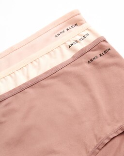 Foto 2 | Foto 2 | Braguitas De Bikini Anne Klein Para Mujer Paquete De 3 Talla M Color Nude - Venta Internacional.