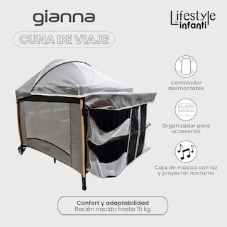 Foto 2 | Foto 2 | Cuna De Viaje Gianna 2 En 1 Cambiador Desmontable Portable