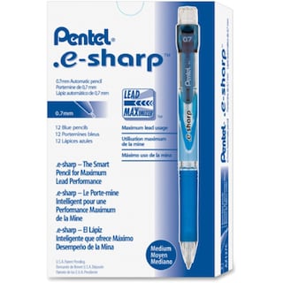 Foto 4 | Foto 4 | Lápiz Mecánico Pentel E-sharp De 0 7 Mm Azul Paquete De 12 - Venta Internacional.