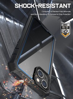 Foto 6 | Foto 6 | Funda Poetic Guardian Para Iphone 14 Plus De 6.7 Pulgadas Azul/transparente - Venta Internacional.