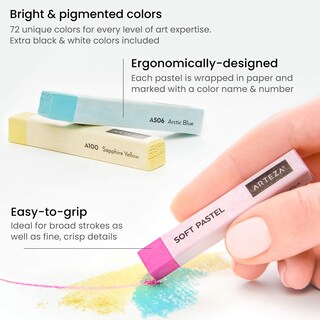 Foto 3 | Foto 3 | Set De Colores Pastel Suaves Arteza 72 Tiza Para Artistas - Venta Internacional.