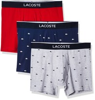 Calzoncillos Tipo Bóxer Lacoste De Algodón Elástico Con Estampado De Cocodrilo Para Hombre Paquete De 3 - Venta Internacional.