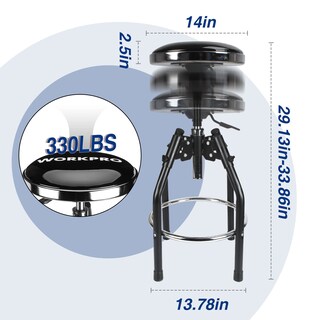 Foto 4 | Foto 4 | Taburete Shop Workpro Resistente Ajustable Hidráulico 150 Kg - Venta Internacional.