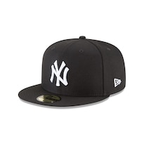 Gorra New Era New York Yankees 59fifty Entallada Color Blanco Y Negro - Venta Internacional.