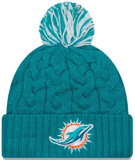 Foto 1 | Foto 1 | Gorro New Era Oficial De La Nfl Acogedor Tejido Trenzado Con Pompón Para Mujer - Venta Internacional.