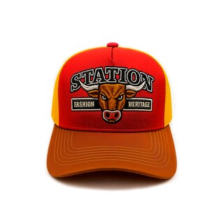 Foto 2 | Foto 2 | Gorra Camionera Station Bull Knite Malla Visera Roja Curva