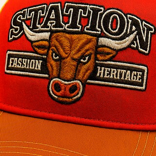 Foto 6 | Foto 6 | Gorra Camionera Station Bull Knite Malla Visera Roja Curva