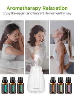 Foto 6 | Foto 6 | Set De Difusor De Aromaterapia Innogear De 100 Ml Con 6 Aceites Esenciales - Venta Internacional.