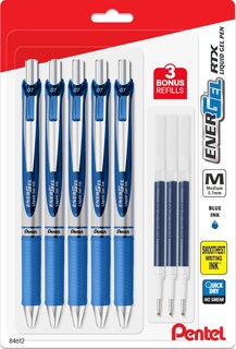 Foto 1 | Foto 1 | Bolígrafos De Tinta De Gel Líquido Pentel Energel 0.7 Mm Blue Deluxe Rtx X5 - Venta Internacional.