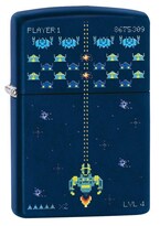 Mechero De Bolsillo Zippo Pixel Game Design Navy Mate - Venta Internacional.