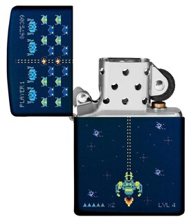 Foto 4 | Foto 4 | Mechero De Bolsillo Zippo Pixel Game Design Navy Mate - Venta Internacional.