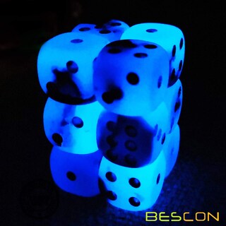 Foto 5 | Foto 5 | Set De Dados Bescon Bicolor Brillante D6 16 Mm Blue Dawn (12) - Venta Internacional.