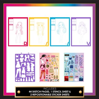 Foto 6 | Foto 6 | Cuaderno De Bocetos De Moda Horizon Group Usa Rainbow High Kids - Venta Internacional.