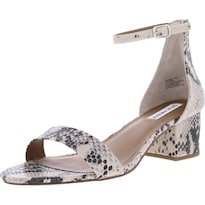 Sandalia Con Tacón Steve Madden Irenee Para Mujer Natural Snake 7.5 - Venta Internacional.