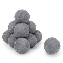 Juego De 12 Piedras De Fuego Redondas Stanbroil De Cerámica 10 Cm Color Gris - Venta Internacional.