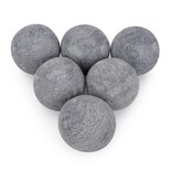 Juego De 6 Piedras De Fuego Redondas De Cerámica Stanbroil 13 Cm Color Gris - Venta Internacional.