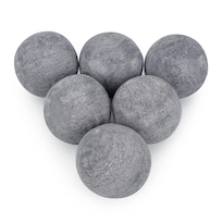 Juego De 6 Piedras De Fuego Redondas De Cerámica Stanbroil 13 Cm Color Gris - Venta Internacional.