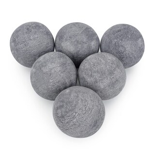 Foto 1 | Foto 1 | Juego De 6 Piedras De Fuego Redondas De Cerámica Stanbroil 13 Cm Color Gris - Venta Internacional.