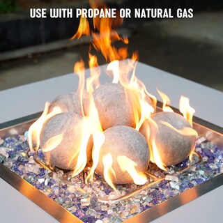 Foto 5 | Foto 5 | Juego De 6 Piedras De Fuego Redondas De Cerámica Stanbroil 13 Cm Color Gris - Venta Internacional.