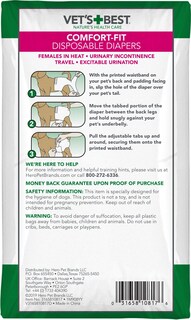 Foto 7 | Foto 7 | Pañales Para Perros Vet's Best Comfort Fit Desechables Para Mujer M 30 - Venta Internacional.