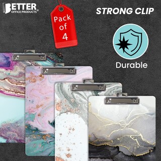 Foto 2 | Foto 2 | Clipboard Better Office Products Fashion A4 Paquete De 4 Cartas - Venta Internacional.