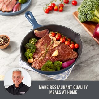 Foto 2 | Foto 2 | Skillet Dash Zakarian Pequeño Antiadherente Hierro Fundido De 9 5 Pulgadas Azul - Venta Internacional.